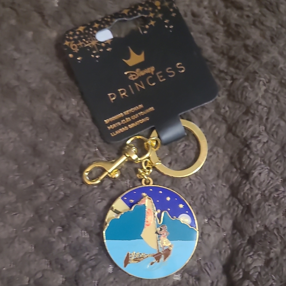 Disney Ariel Gold-Tone Enamel Key & Card Holder Charm - Blue